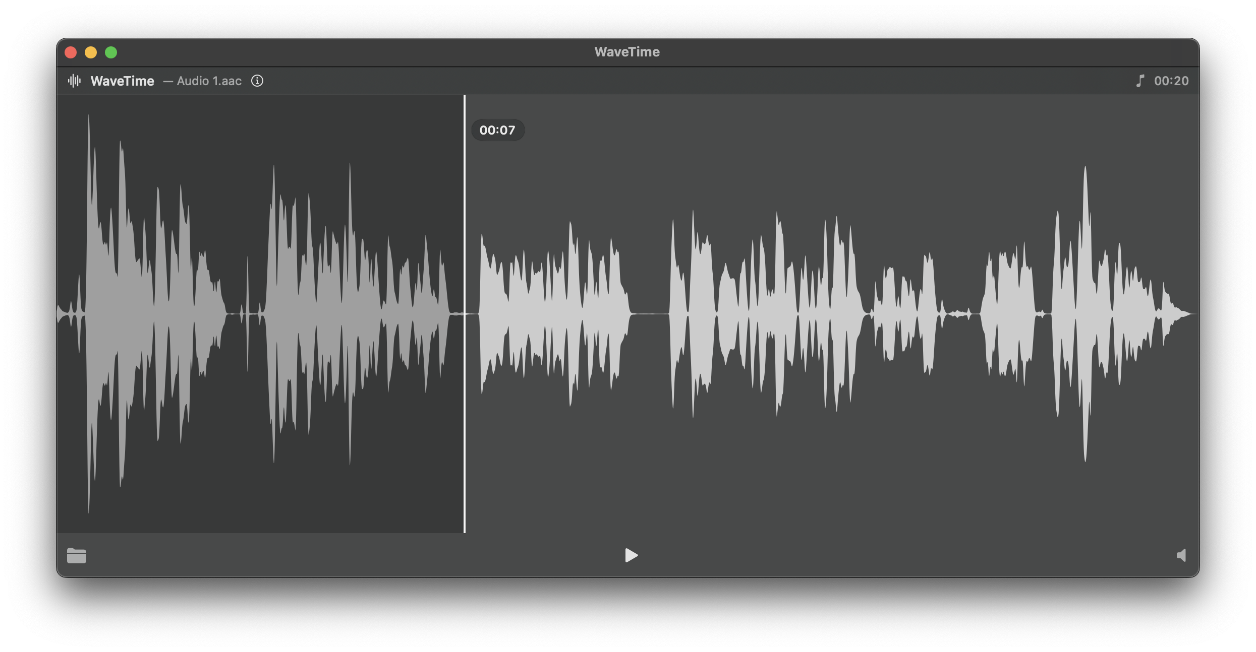 Audio screenshot